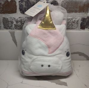 Baby Girls' Unicorn Hooded Bath Towel And Washcloth Set - Cloud Island™
